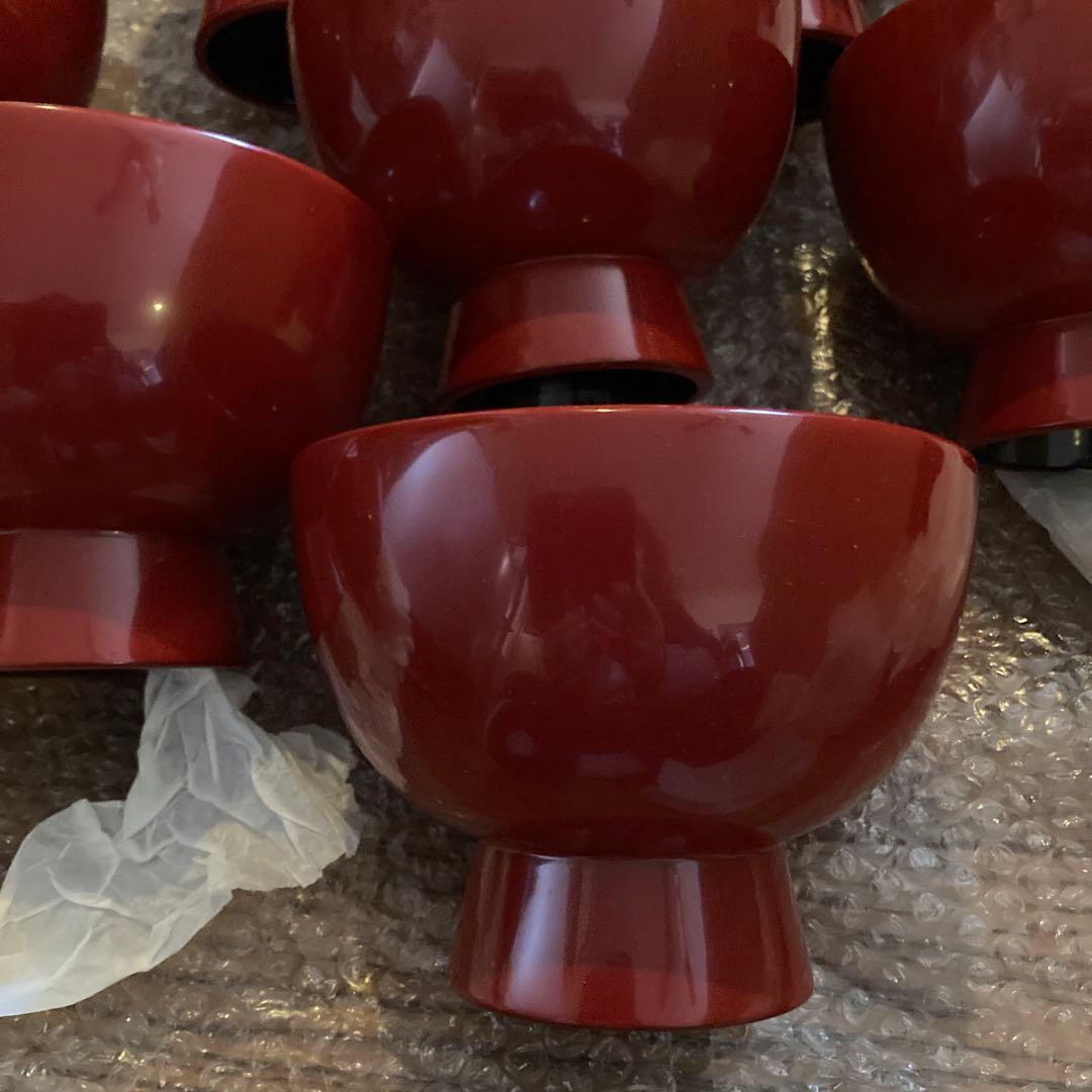 輪島塗 合鹿椀 朱塗り 十客セット 共木箱 未使用品 - メルカリ