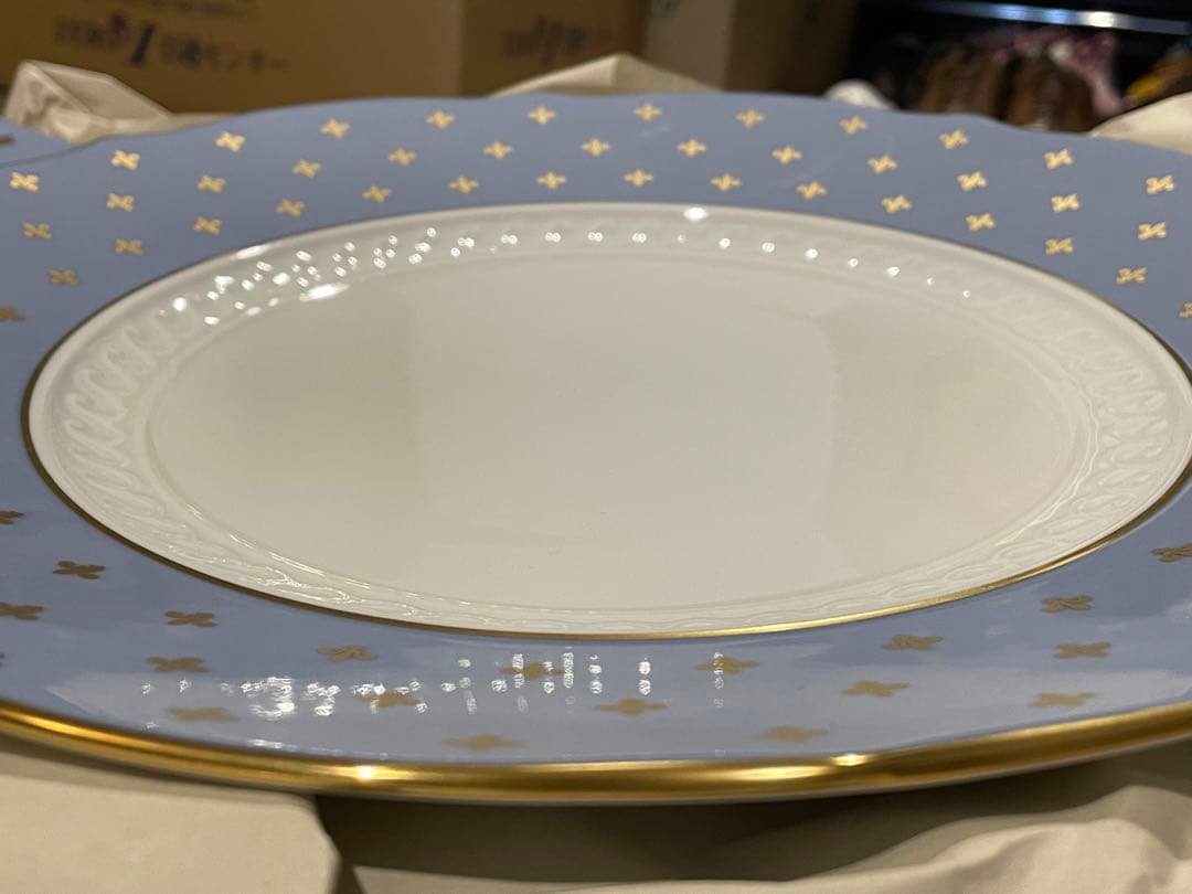 リチャードジノリ ジッリ インディゴ皿 プレート ラウンドプラター33cm 5枚