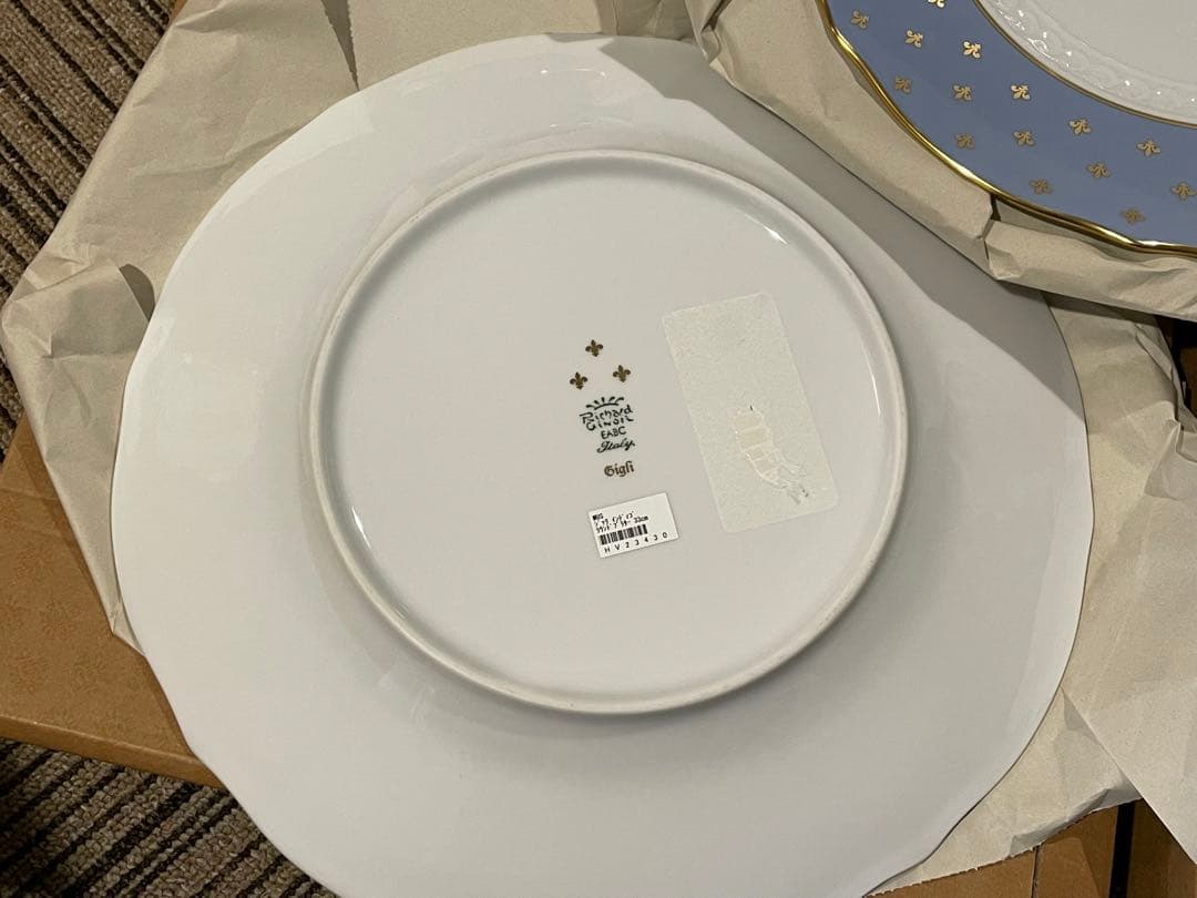 リチャードジノリ ジッリ インディゴ皿 プレート ラウンドプラター33cm 5枚