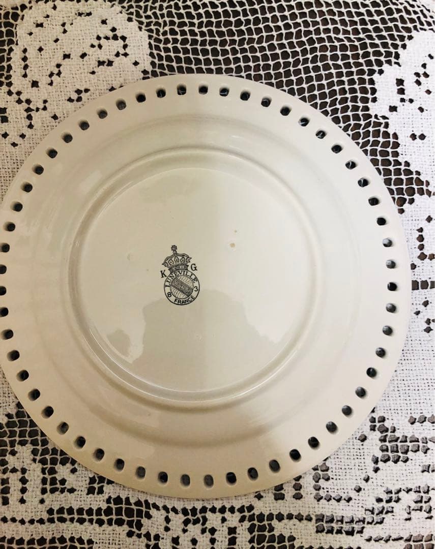 ひまわり様フランスヴィンテージ リュネヴィル パニエプレート18,5cm /2枚