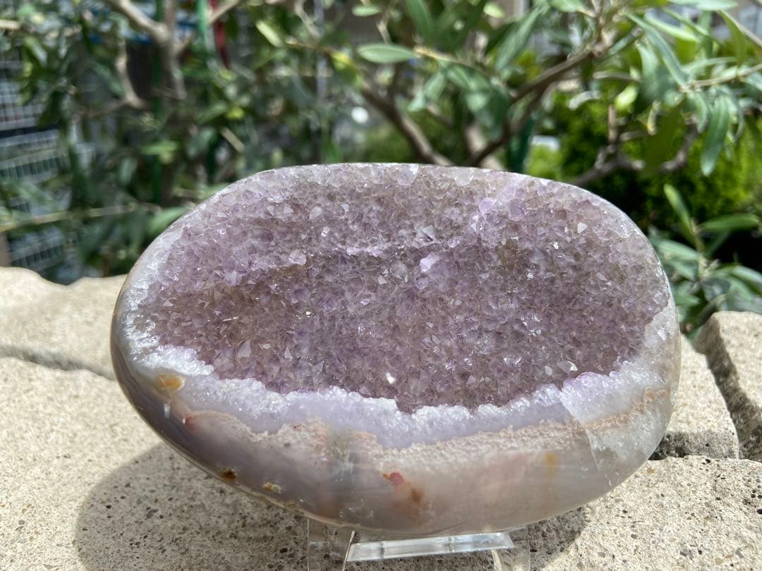 【恋愛・浄化】ラベンダーアメジストクラスター⭐️皿⭐️キラキラ N79