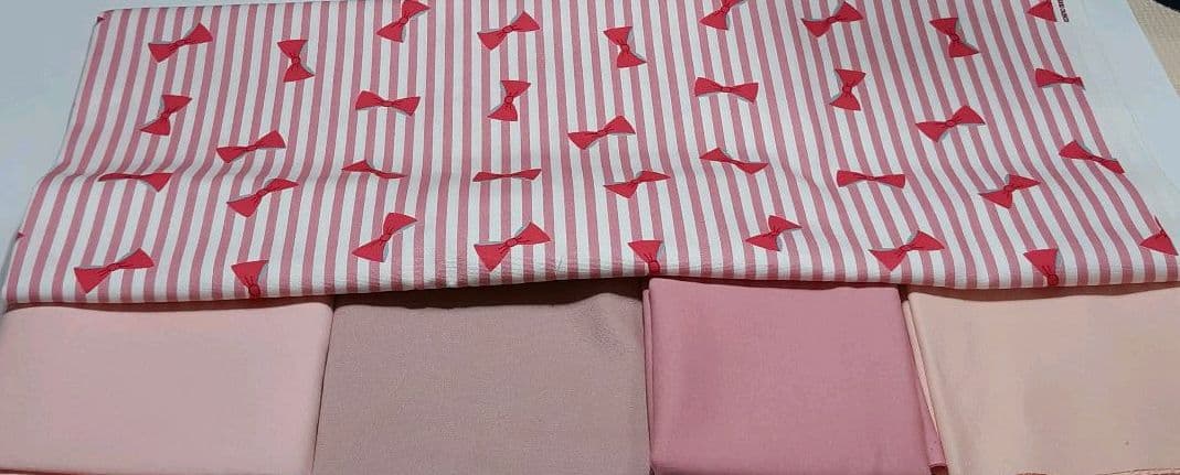 ランチョンマット　生地見本　リボンストライプ