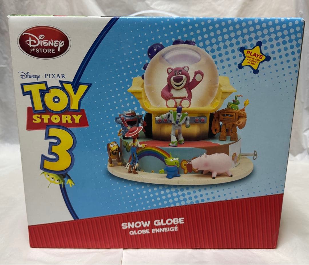 ディズニーストア トイストーリー3 オルゴール付きスノーグローブ