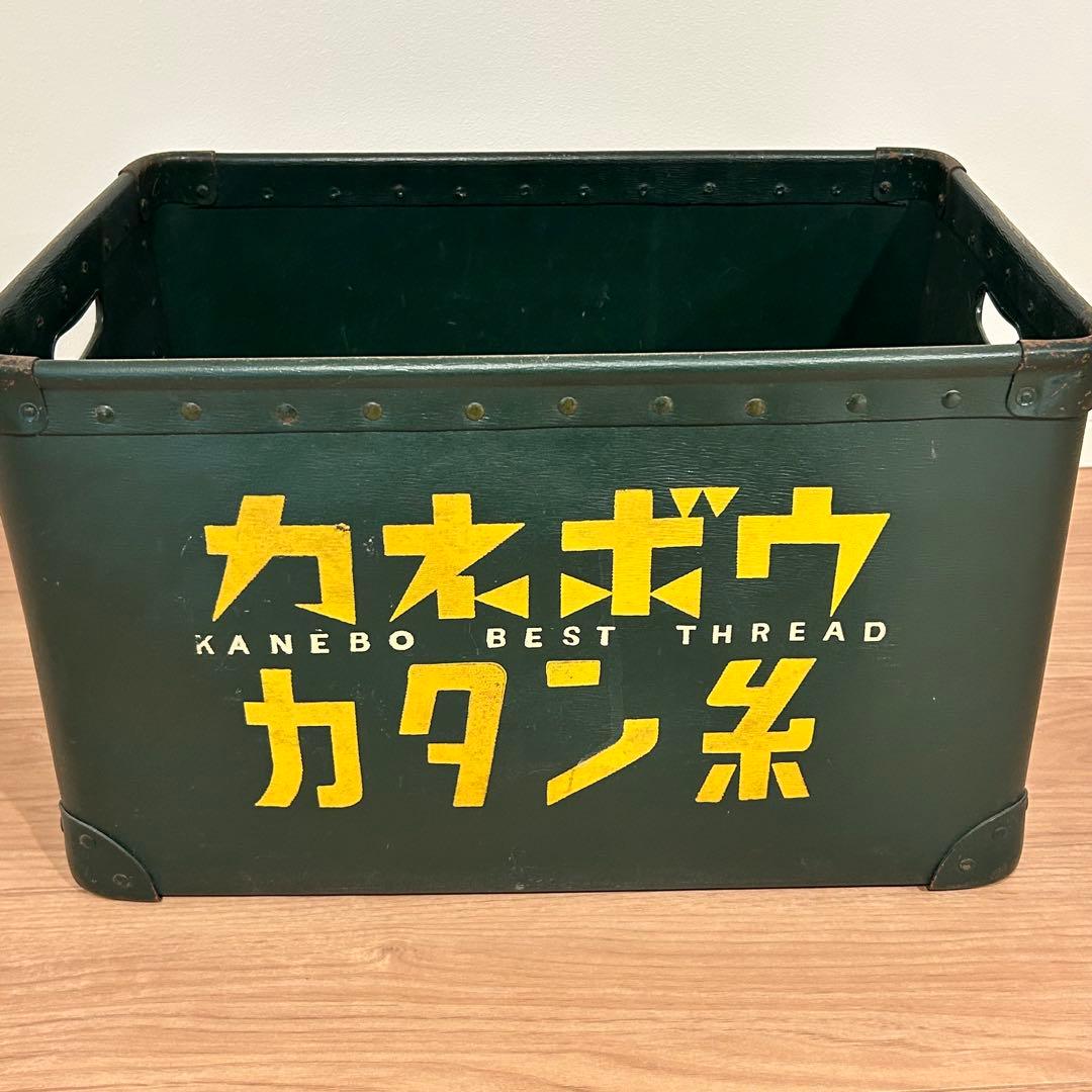 カネボウ カタン糸 昭和レトロ 古いボテ箱 レトロ雑貨　アンティーク