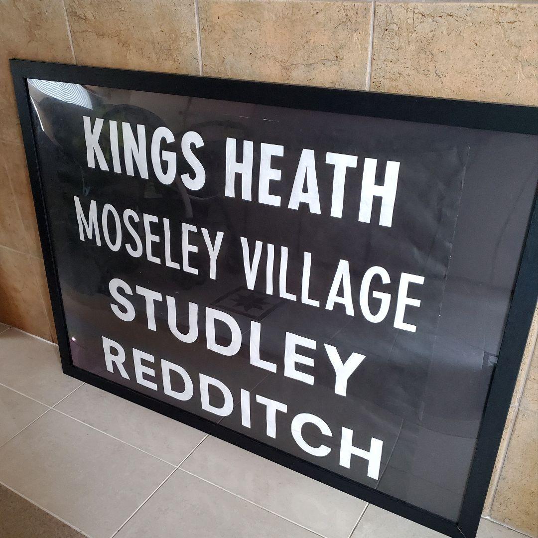 額入り　イギリス　バスサイン　特大　フレーム　ヴィンテージ  オブジェ