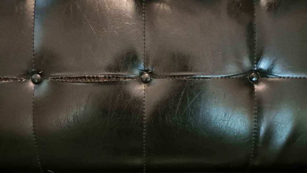 [定価87,450円]カリモク Kチェア レザーソファ 黒 2人掛け