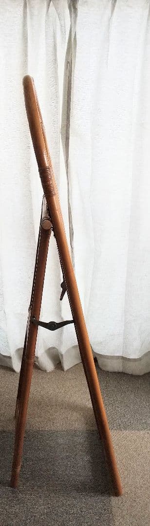 ラタン スタンドミラー　姿見