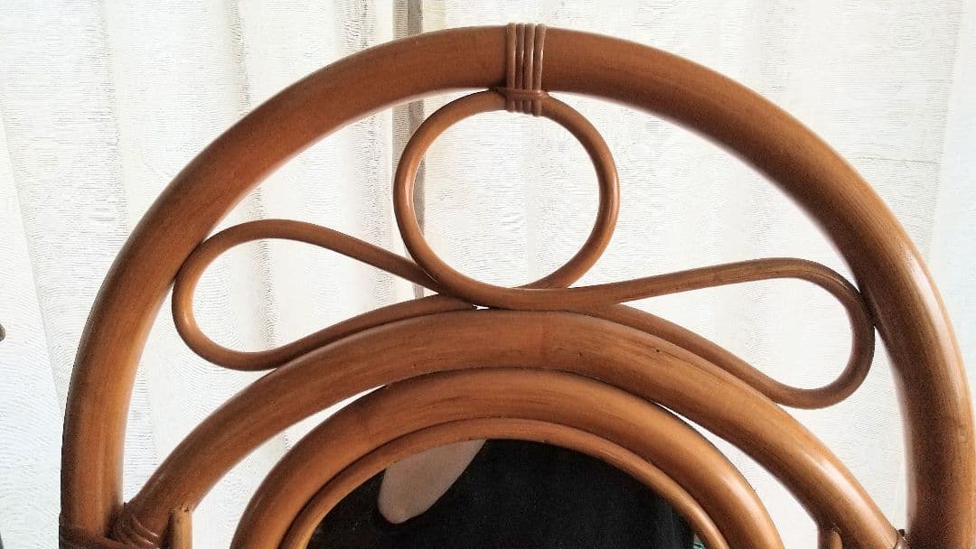 ラタン スタンドミラー　姿見