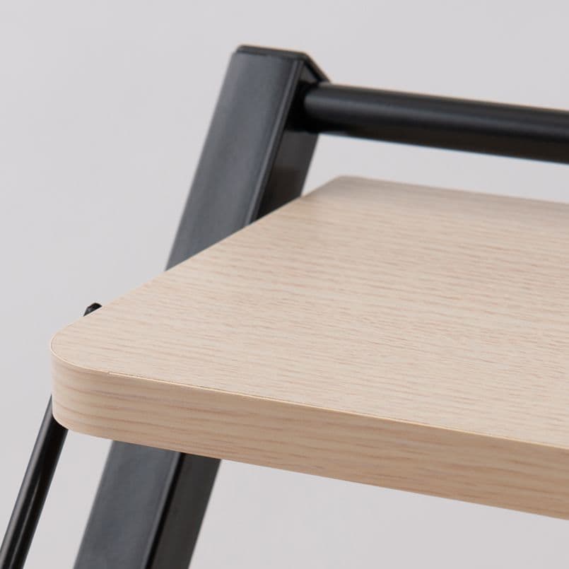 《新品・送料無料》幅80cm◎棚付折りたたみワークデスク テーブル 机 木目