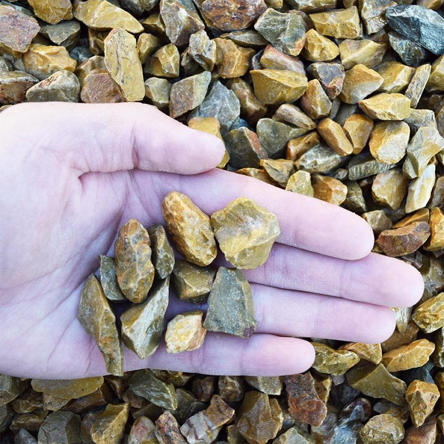 砂利 化粧砂利 イエロー 黄色 大粒 500kg 5分　(18mm～35mm)