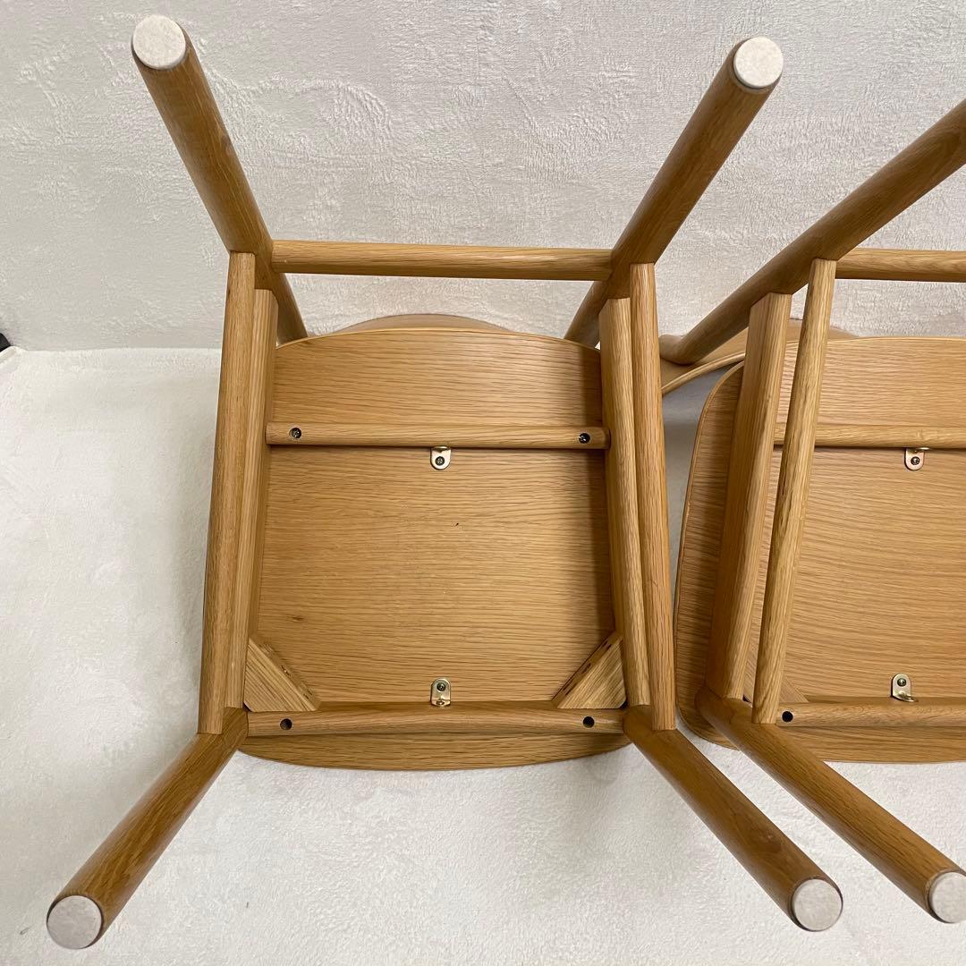 【ラスト1脚】③無印良品　オーク材ラウンドチェア