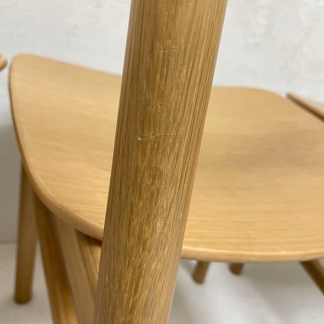 【ラスト1脚】③無印良品　オーク材ラウンドチェア
