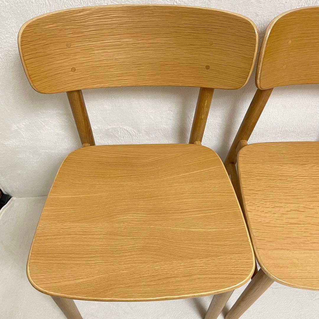 【ラスト1脚】③無印良品　オーク材ラウンドチェア