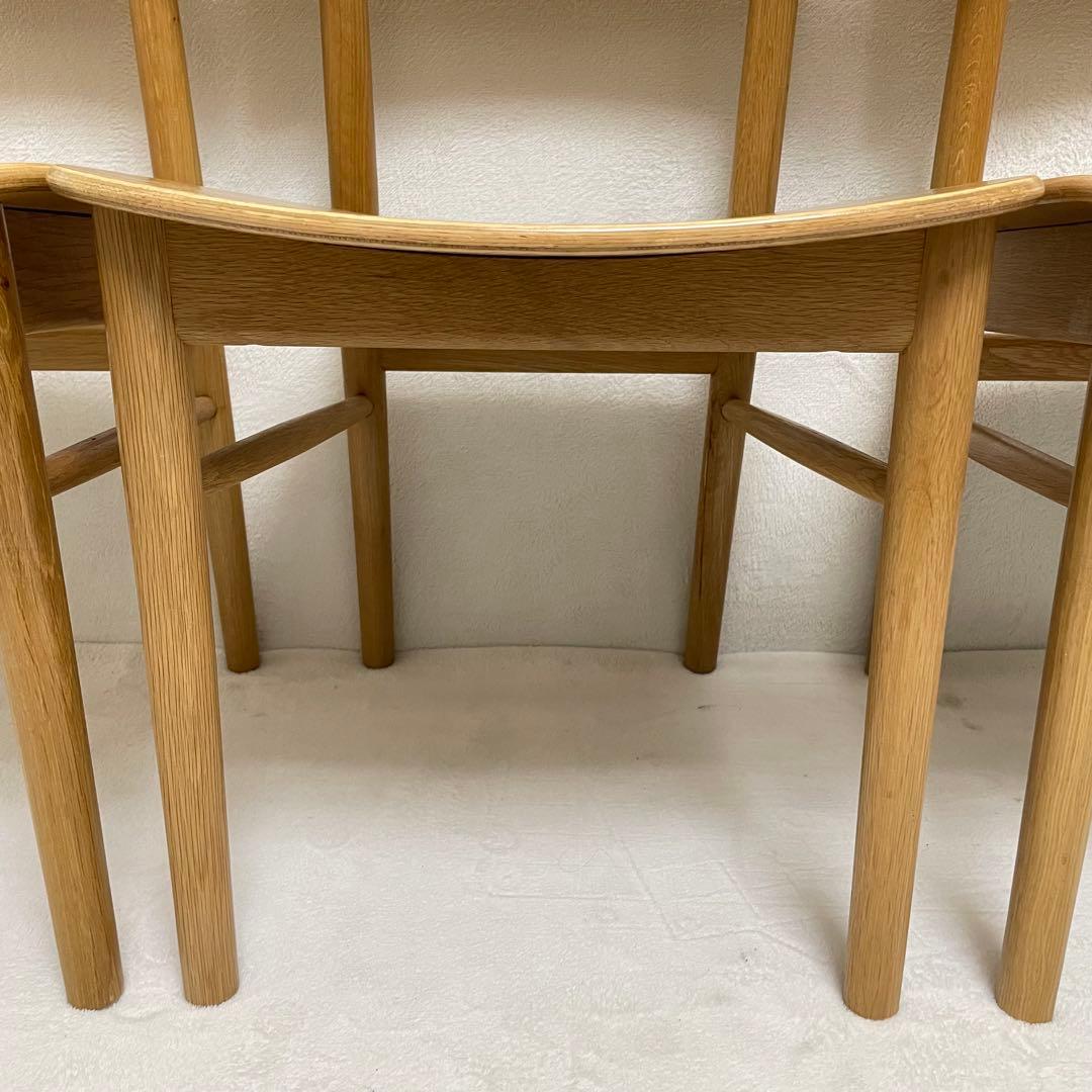 【ラスト1脚】③無印良品　オーク材ラウンドチェア