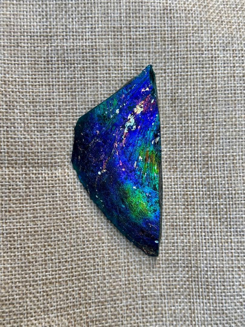 ✴︎極彩色銀化✴︎ローマングラス ボトル 破片 ローマ帝国 約1500年前