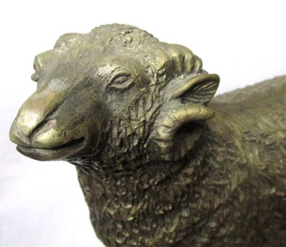 珍品 鋳銅 ブロンズ帯 雅章 羊 高岡銅器