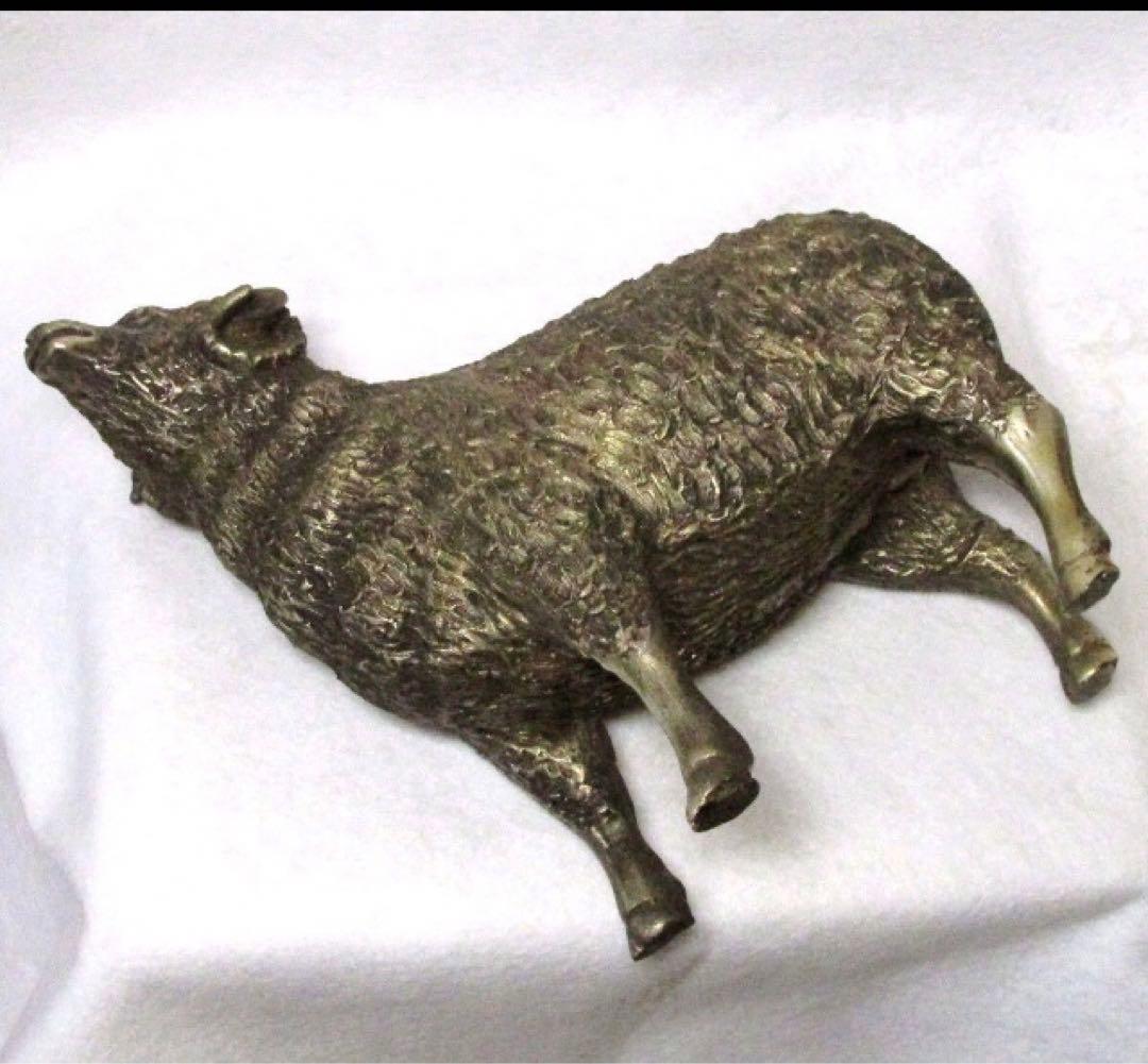 珍品 鋳銅 ブロンズ帯 雅章 羊 高岡銅器