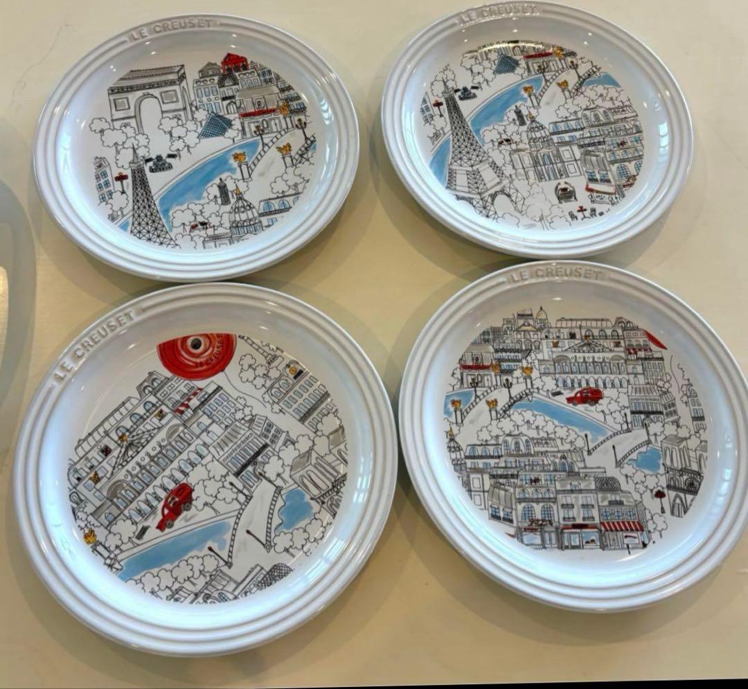 ル・クルーゼ パリシリーズ トレー＆プレートセット【廃盤・レア・美品