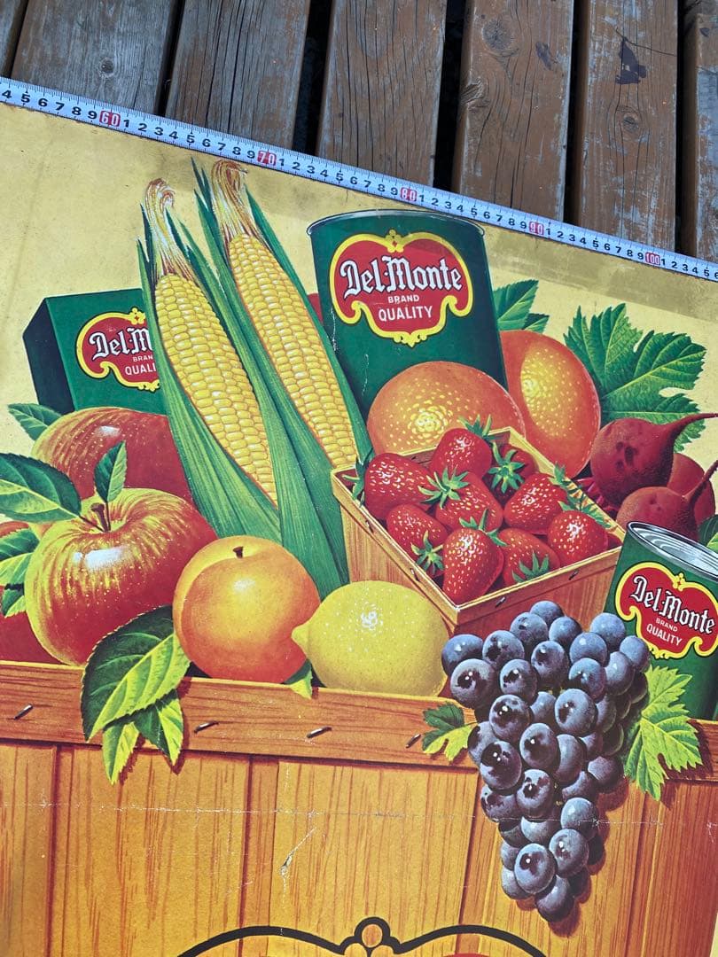 昭和〜レトロ観光ポスターDel Monteシルクスクリーンアート果物の