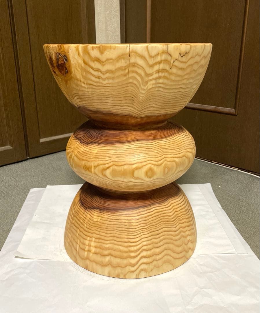 丸太　(パルック)　円筒型3段 スツール　サイドテーブル