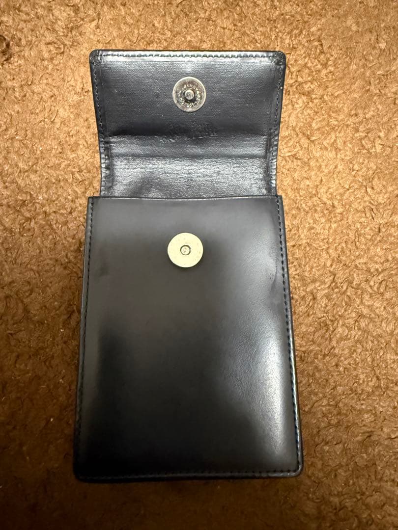 Jean Paul Gaultier 黒 レザー メタルプレート シガレット