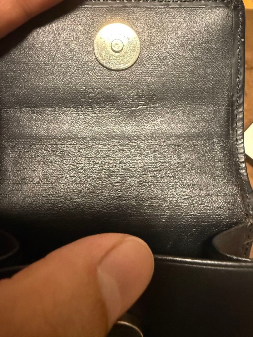 Jean Paul Gaultier 黒 レザー メタルプレート シガレット