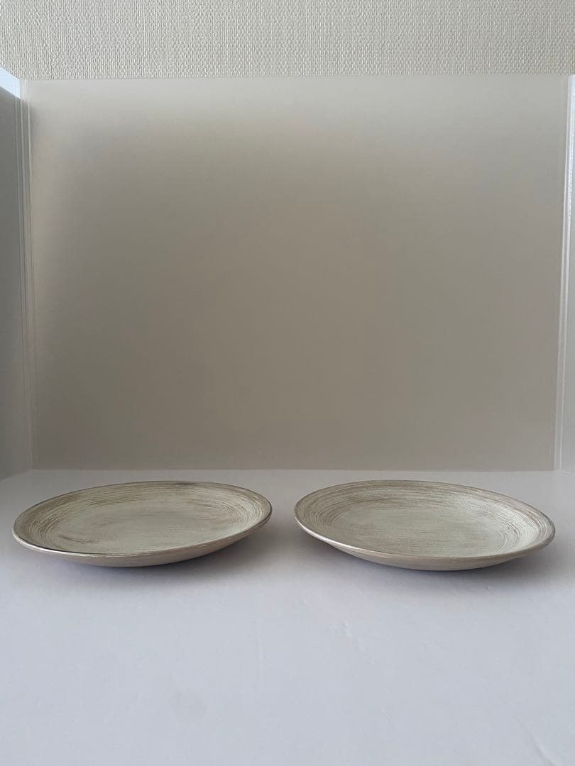 山本美文　白漆　プレート　2点セット　未使用