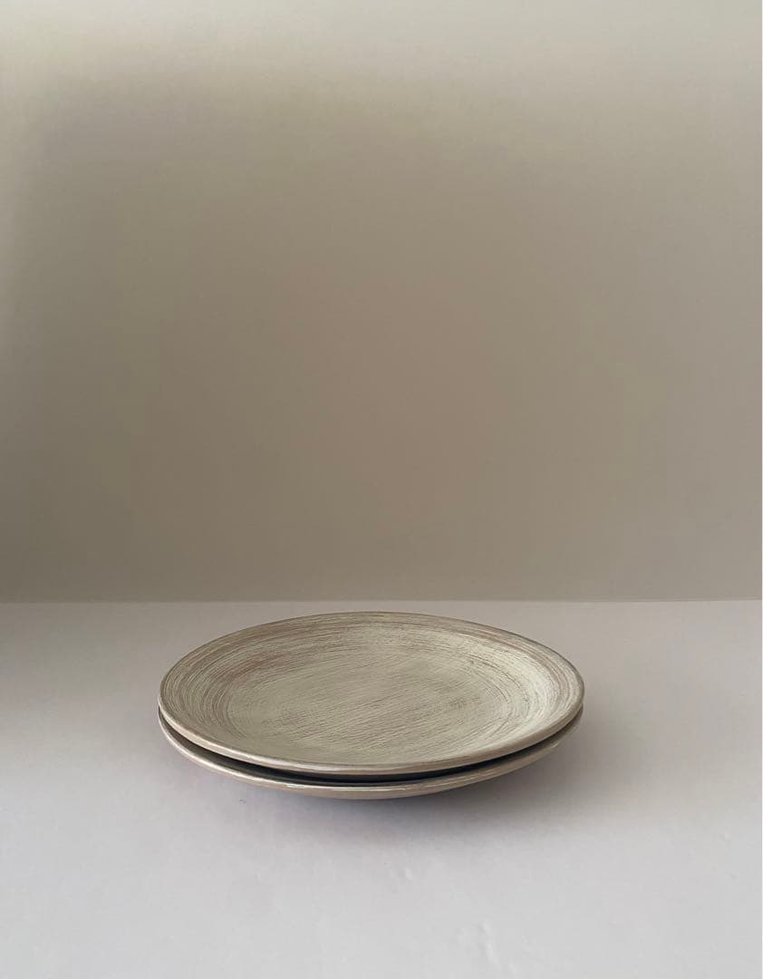 山本美文　白漆　プレート　2点セット　未使用