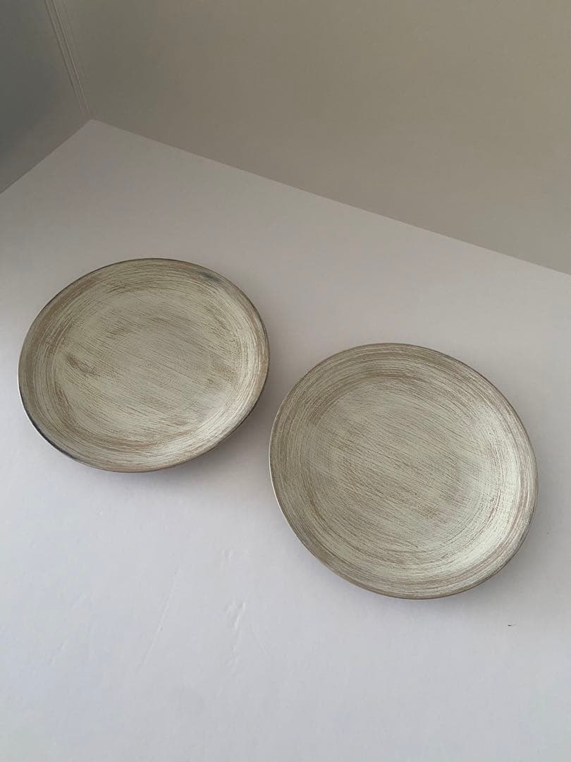 山本美文　白漆　プレート　2点セット　未使用