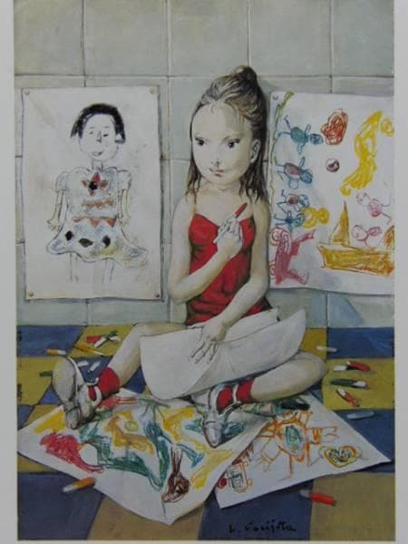 藤田嗣治、子供部屋、希少画集より、新品額装付 - メルカリ