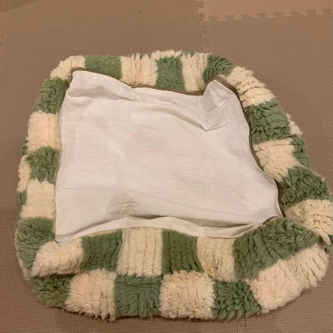 ヴィンテージベニワレンのチェック柄プフ