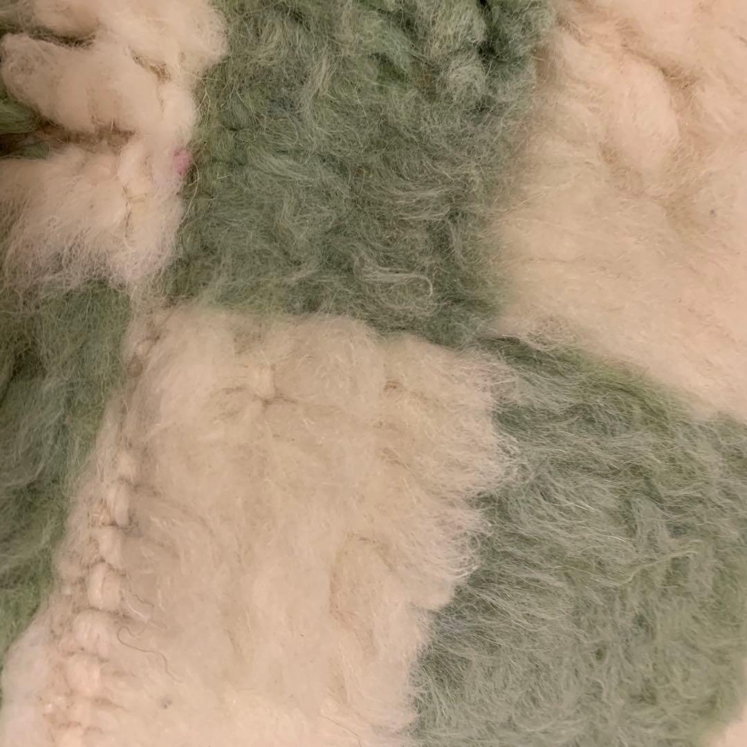 ヴィンテージベニワレンのチェック柄プフ