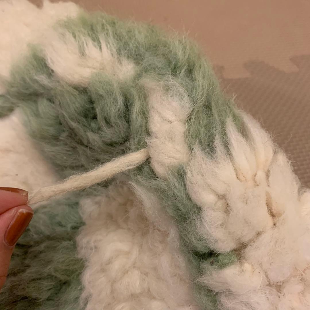 ヴィンテージベニワレンのチェック柄プフ