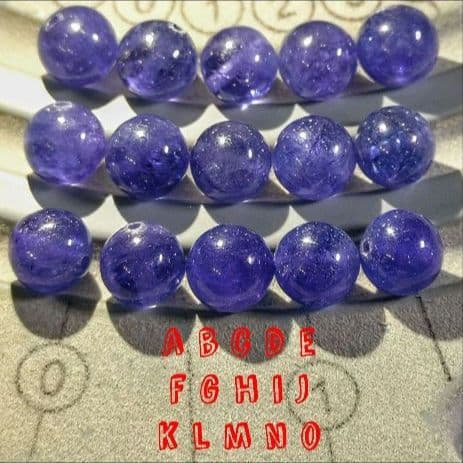 l*y様 【ロイヤルオークション】ジュエリークラスタンザナイト 9ミリ珠ビーズL