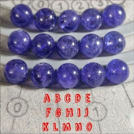 l*y様 【ロイヤルオークション】ジュエリークラスタンザナイト 9ミリ珠ビーズL