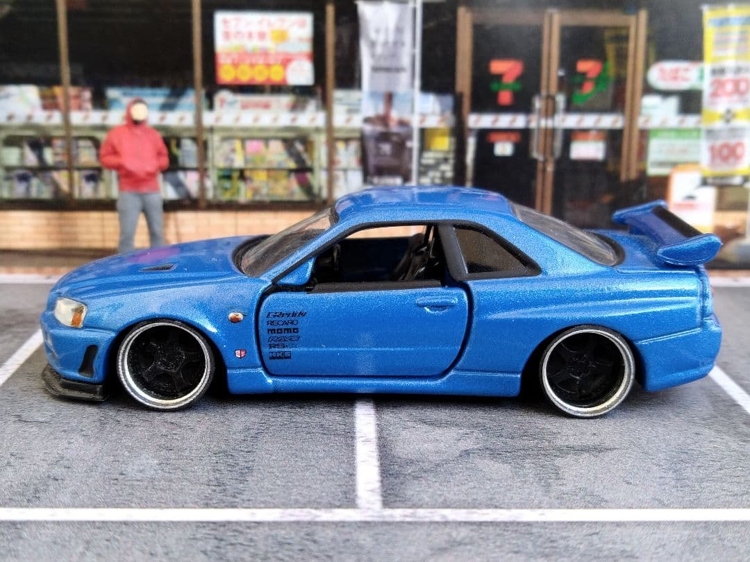トミカプレミアムトミカ改造 日産 R34 GTR ☆リム 深リムホット