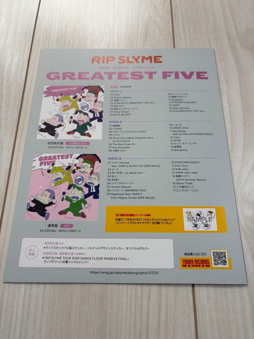 今だけ価格！激レア6点！早い者勝ち！RIPSLYMEグッズＡ４デビューチラシなど