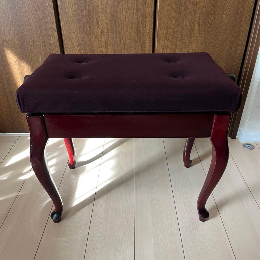 ピアノ椅子 猫脚 高低自在 調整 ブラウン 木目 ピアノ　良品　比較的美品 ピアノ椅子 猫脚 高低自在 調整 ブラウン 木目 ピアノ 良品 比較的美品