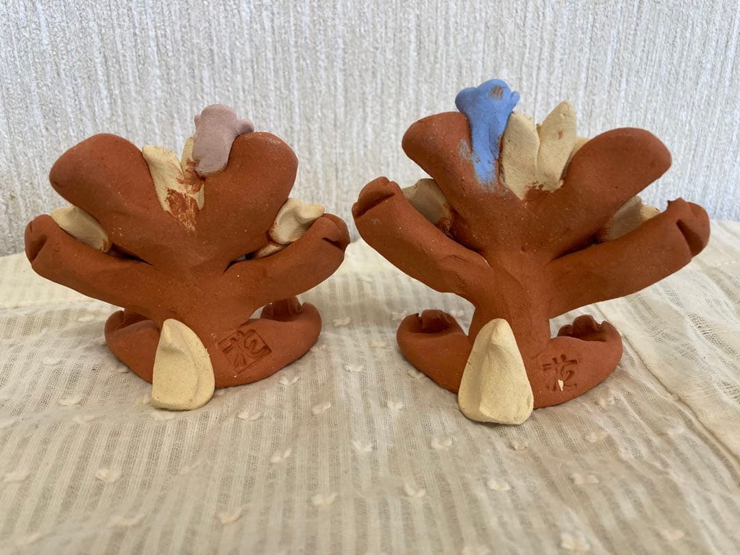 シーサー　御守り　魔除け　厄除け　笑顔　ニコニコ　陶器　焼き物　やちむんシーサー