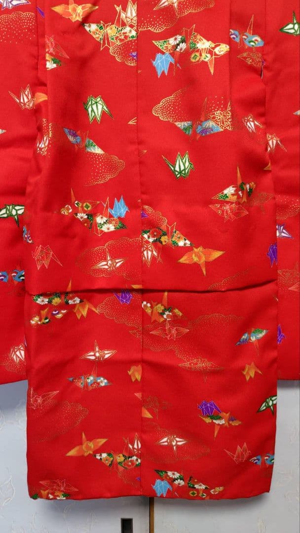 RK540洗える子供着物着丈72センチ裄丈42センチ状態良好