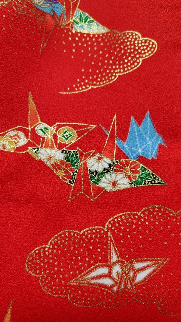 RK540洗える子供着物着丈72センチ裄丈42センチ状態良好