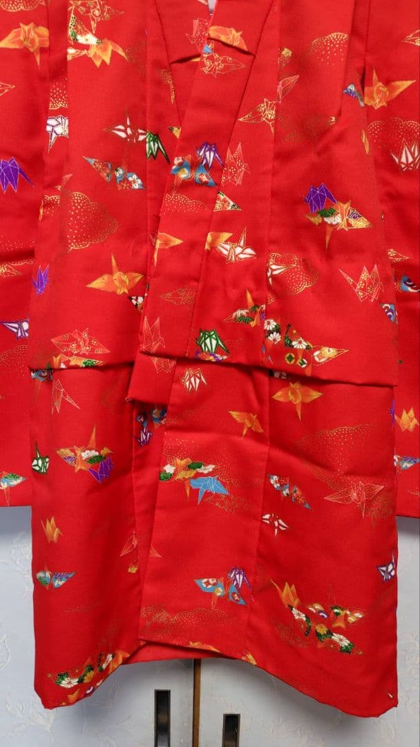 RK540洗える子供着物着丈72センチ裄丈42センチ状態良好