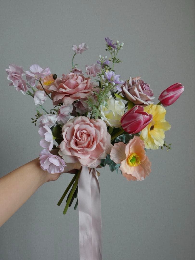 ロゼ・ペール ブーケ　ウェディング　ブーケ　結婚式　前撮り　写真映えブーケ