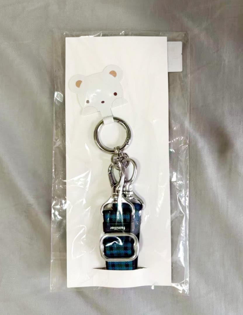 未開封】familiar ショルダーストラップ 青系 ファミリアチェック