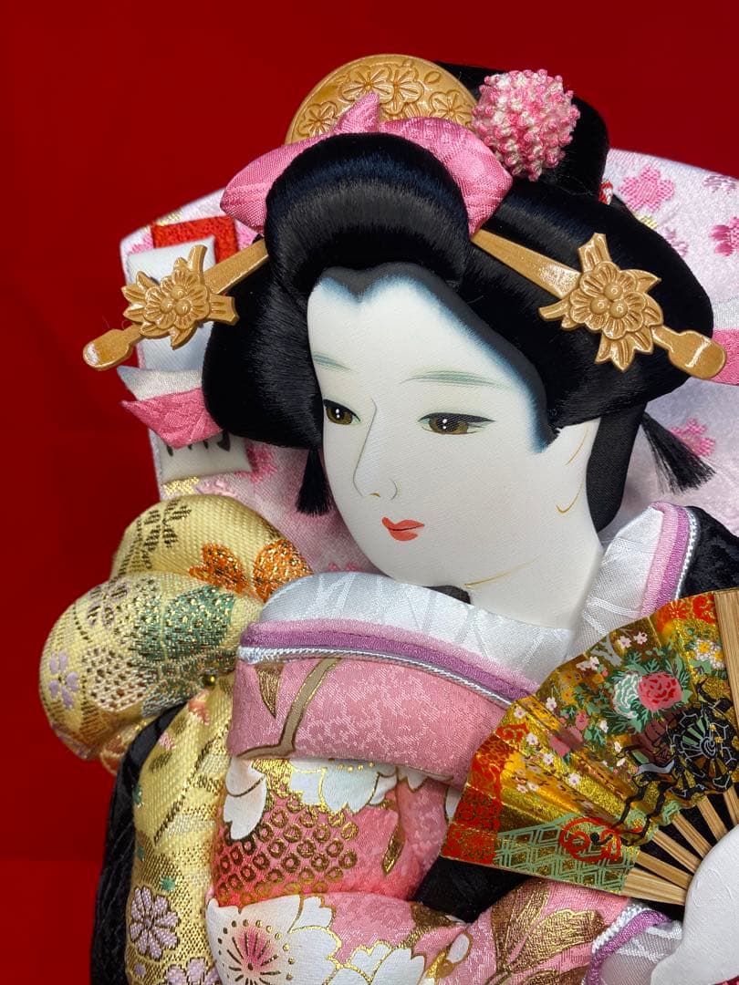 羽子板　アクリルケース花梨刺繍１３号・サイズ間口約２８×奥行約２４×高さ約５４㎝