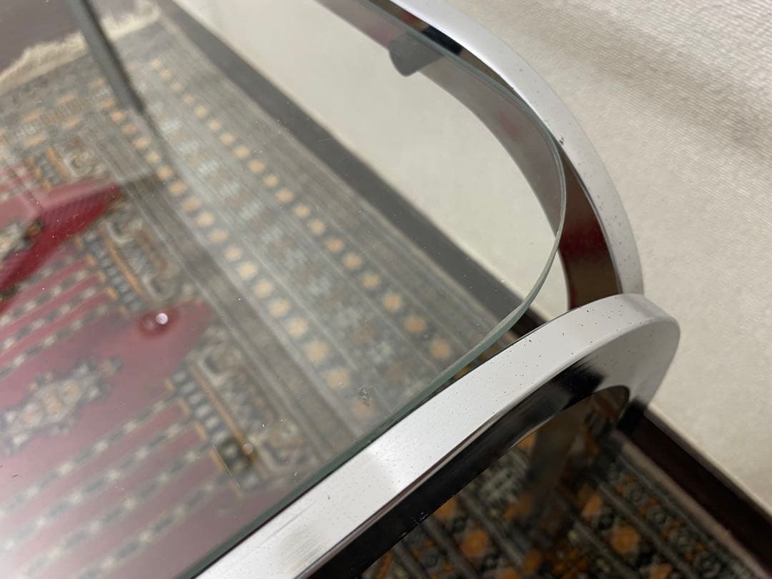 ミッドセンチュリー ガラステーブル バウハウス コルビジェ コーヒーテーブル