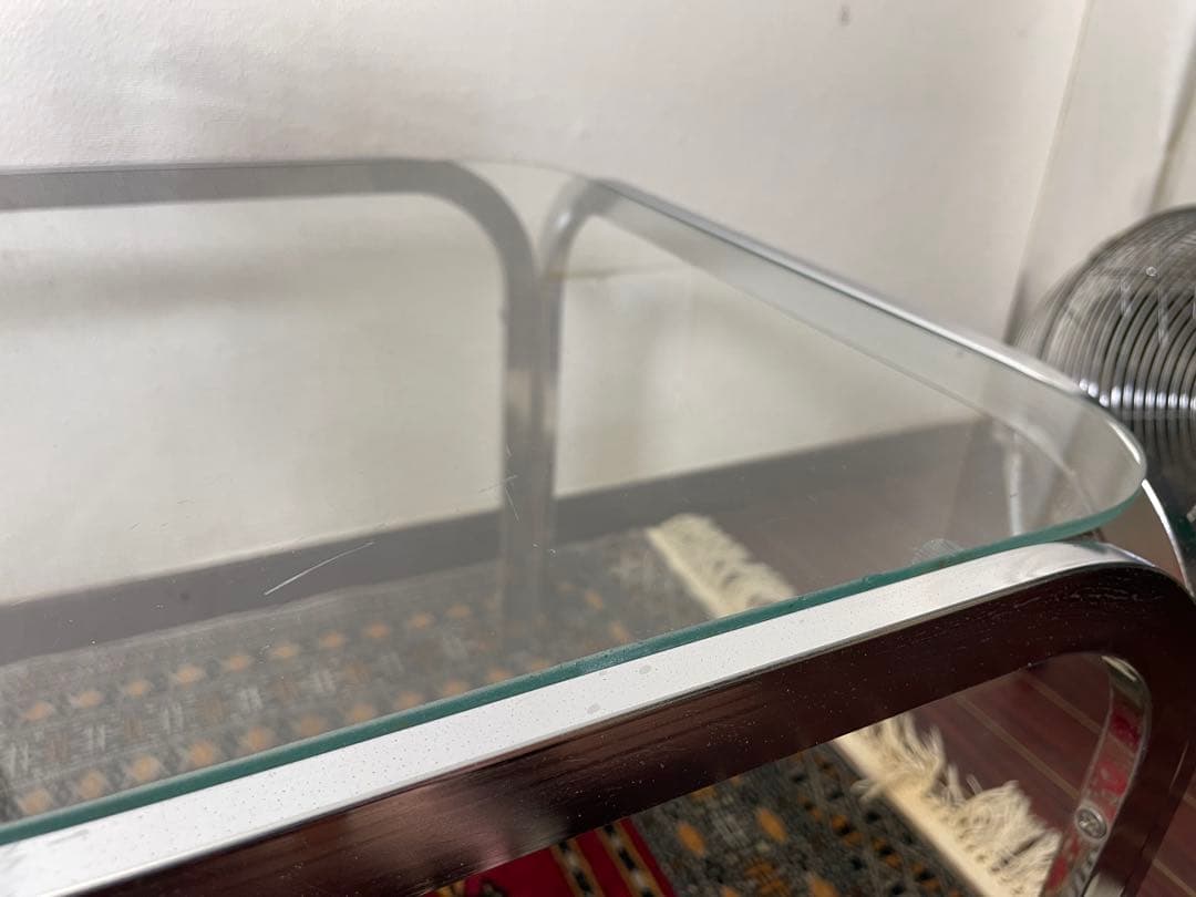 ミッドセンチュリー ガラステーブル バウハウス コルビジェ コーヒーテーブル