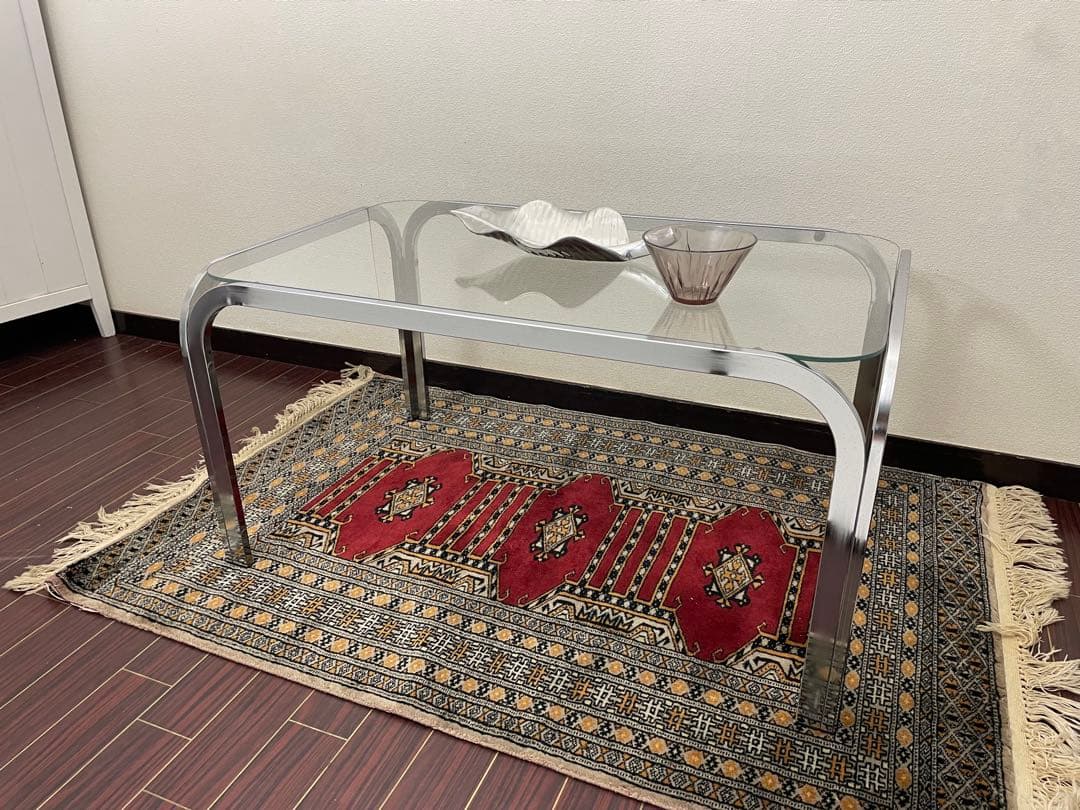 ミッドセンチュリー ガラステーブル バウハウス コルビジェ コーヒーテーブル