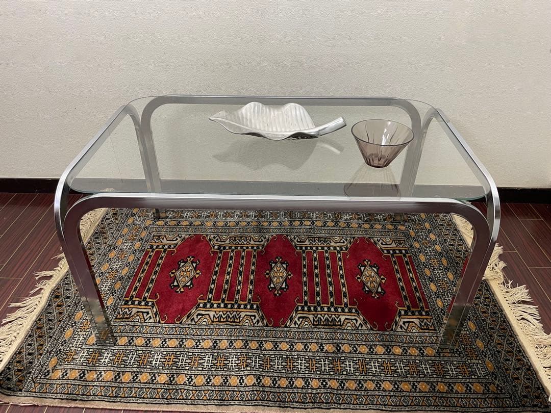 ミッドセンチュリー ガラステーブル バウハウス コルビジェ コーヒーテーブル