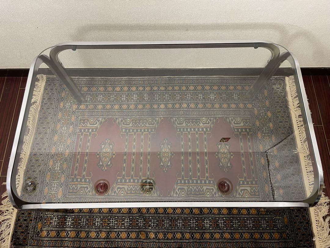 ミッドセンチュリー ガラステーブル バウハウス コルビジェ コーヒーテーブル